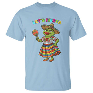 Funny Cinco De Mayo Sexy Frog T Shirt Lets Fiesta TS12 Light Blue Print Your Wear