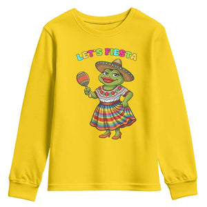 Funny Cinco De Mayo Sexy Frog Youth Sweatshirt Lets Fiesta TS12 Daisy Print Your Wear