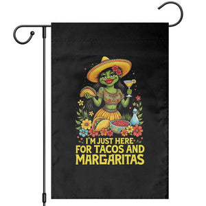 Funny Cinco De Mayo Frog Garden Flag Just Here For Tacos And Margaritas TS12 Black Print Your Wear