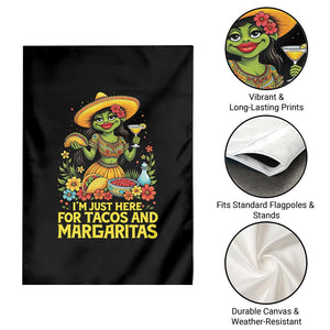Funny Cinco De Mayo Frog Garden Flag Just Here For Tacos And Margaritas TS12 Print Your Wear
