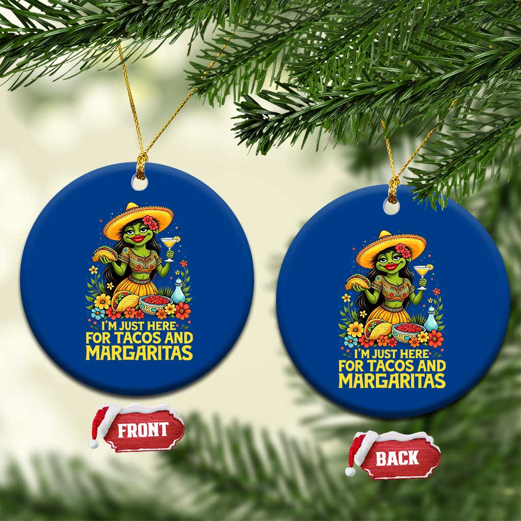 Funny Cinco De Mayo Frog Ceramic Ornament Just Here For Tacos And Margaritas TS12 1pc Blue Print Your Wear