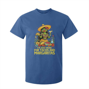 Funny Cinco De Mayo Frog T Shirt For Kid Just Here For Tacos And Margaritas TS12 Royal Blue Print Your Wear