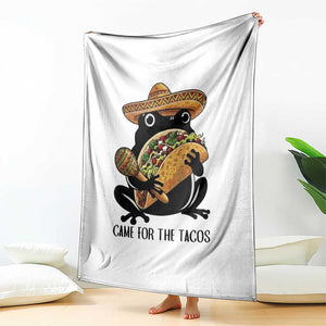 Grumpy Frog Cinco De Mayo Throw Blanket Came For The Tacos TS12 Print Your Wear