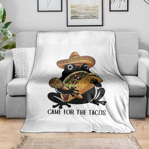 Grumpy Frog Cinco De Mayo Throw Blanket Came For The Tacos TS12 Print Your Wear