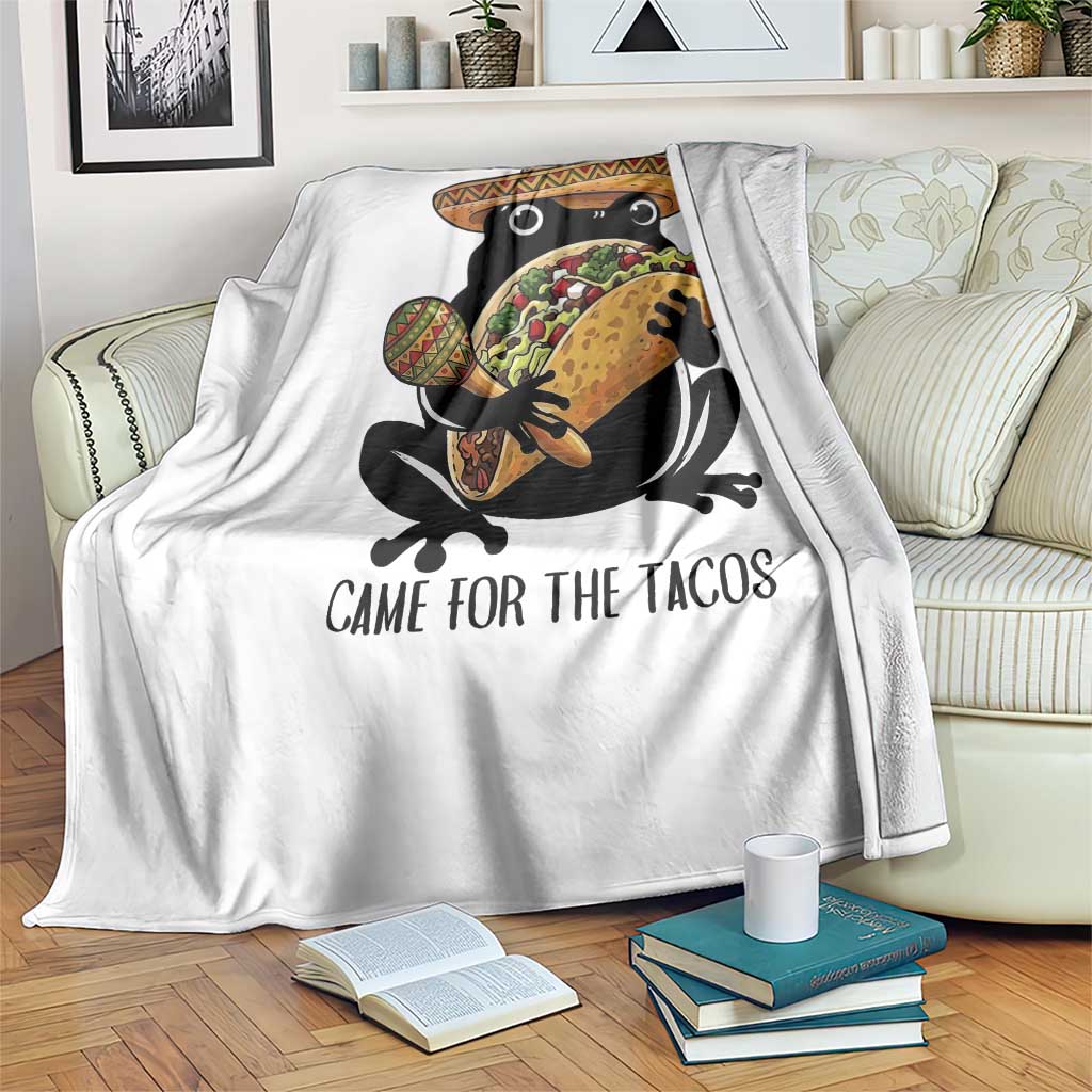 Grumpy Frog Cinco De Mayo Throw Blanket Came For The Tacos TS12 Print Your Wear