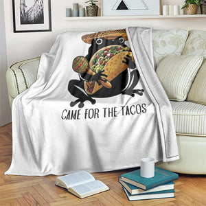 Grumpy Frog Cinco De Mayo Throw Blanket Came For The Tacos TS12 Print Your Wear