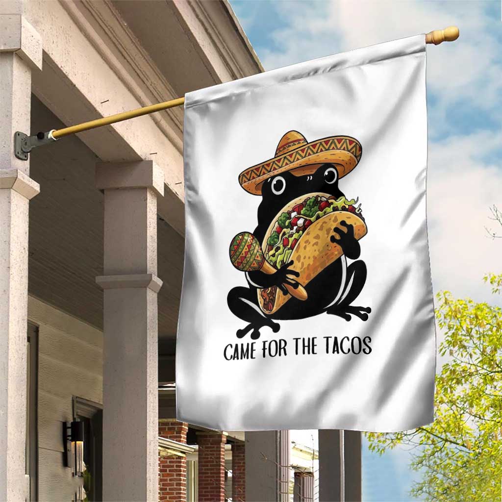 Grumpy Frog Cinco De Mayo Garden Flag Came For The Tacos TS12 Print Your Wear