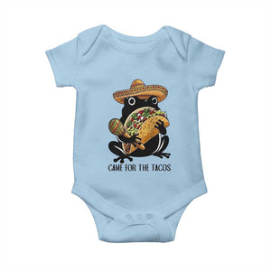 Grumpy Frog Cinco De Mayo Baby Onesie Came For The Tacos TS12 Light Blue Print Your Wear