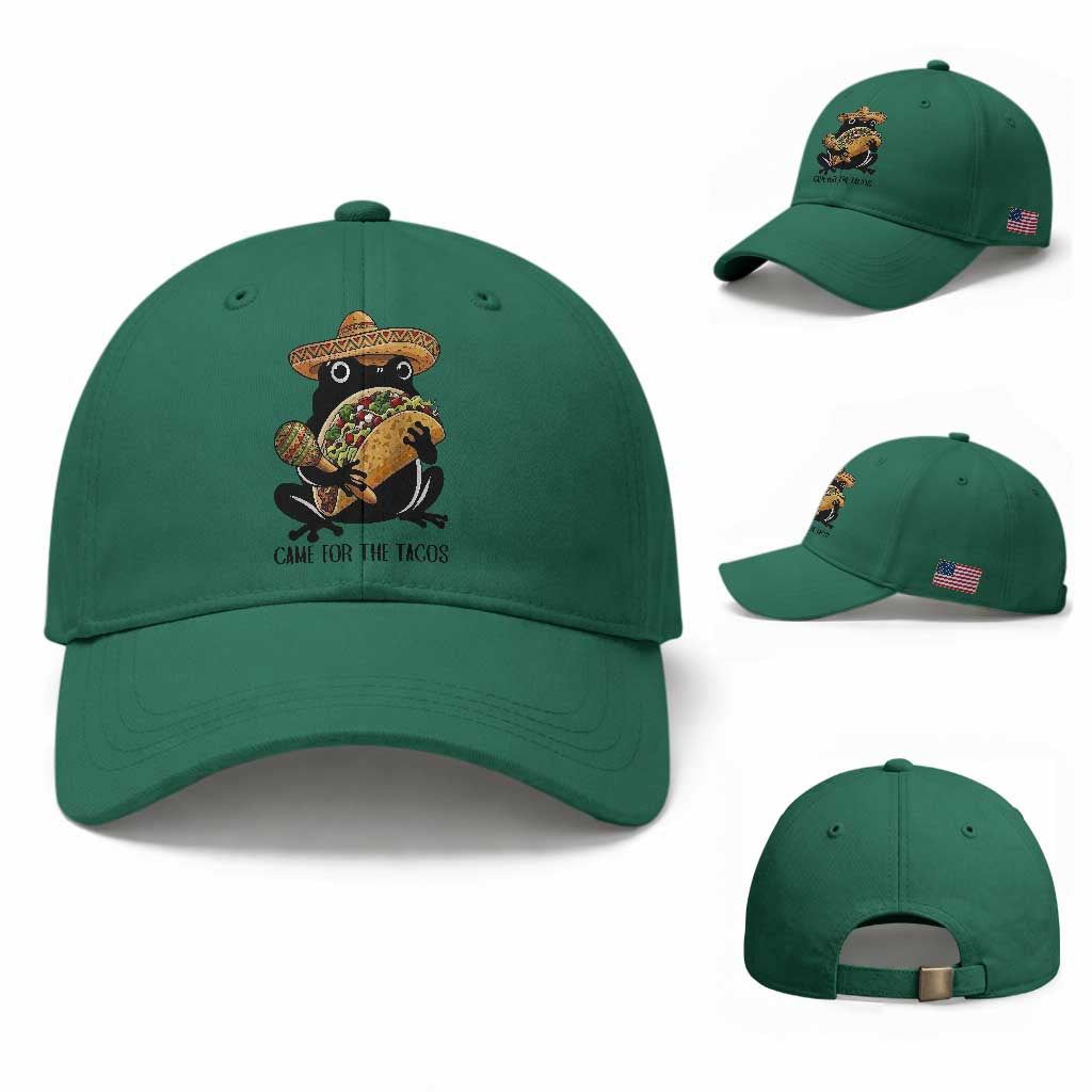 Grumpy Frog Cinco De Mayo Baseball Cap Came For The Tacos TS12 Baseball Cap Universal Fit Irish Green Print Your Wear