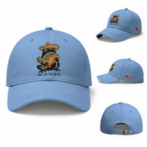 Grumpy Frog Cinco De Mayo Baseball Cap Came For The Tacos TS12 Baseball Cap Universal Fit Light Blue Print Your Wear