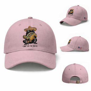 Grumpy Frog Cinco De Mayo Baseball Cap Came For The Tacos TS12 Baseball Cap Universal Fit Light Pink Print Your Wear