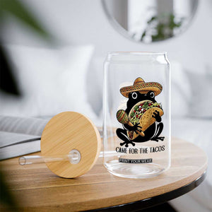 Grumpy Frog Cinco De Mayo Glass Can Came For The Tacos TS12 Print Your Wear