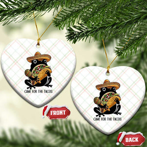 Grumpy Frog Cinco De Mayo Ceramic Ornament Came For The Tacos TS12 Print Your Wear