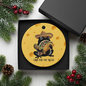 Grumpy Frog Cinco De Mayo Ceramic Ornament Came For The Tacos TS12 1pc Yellow Cheese Print Your Wear