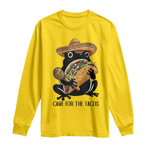 Grumpy Frog Cinco De Mayo Long Sleeve Shirt Came For The Tacos TS12 Daisy Print Your Wear