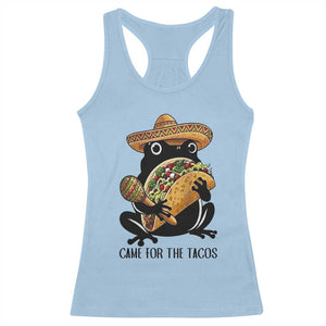 Grumpy Frog Cinco De Mayo Racerback Tank Top Came For The Tacos TS12 Light Blue Print Your Wear