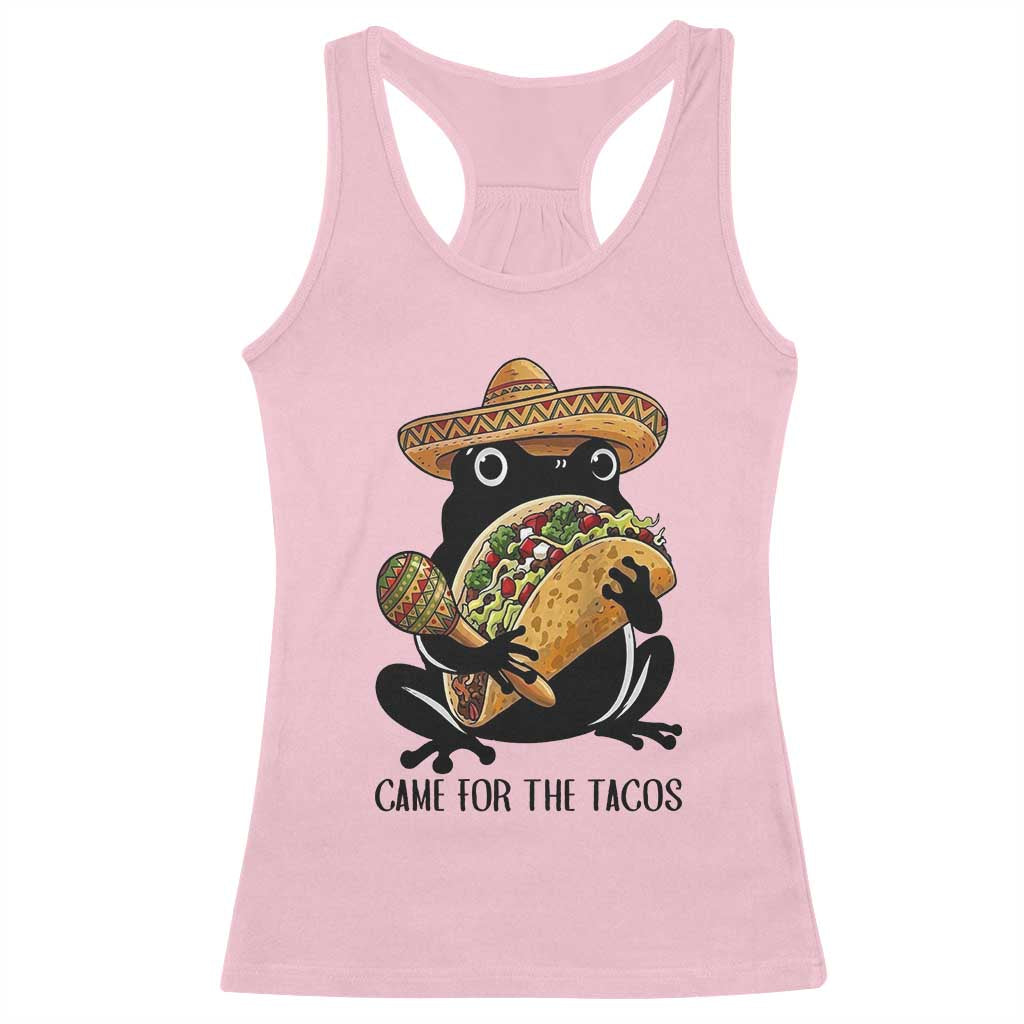 Grumpy Frog Cinco De Mayo Racerback Tank Top Came For The Tacos TS12 Light Pink Print Your Wear