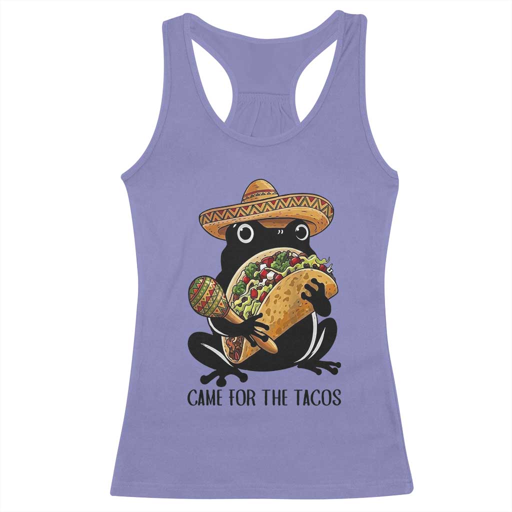 Grumpy Frog Cinco De Mayo Racerback Tank Top Came For The Tacos TS12 Violet Print Your Wear
