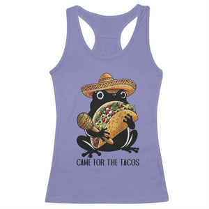 Grumpy Frog Cinco De Mayo Racerback Tank Top Came For The Tacos TS12 Violet Print Your Wear
