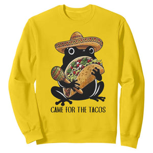 Grumpy Frog Cinco De Mayo Sweatshirt Came For The Tacos TS12 Daisy Print Your Wear