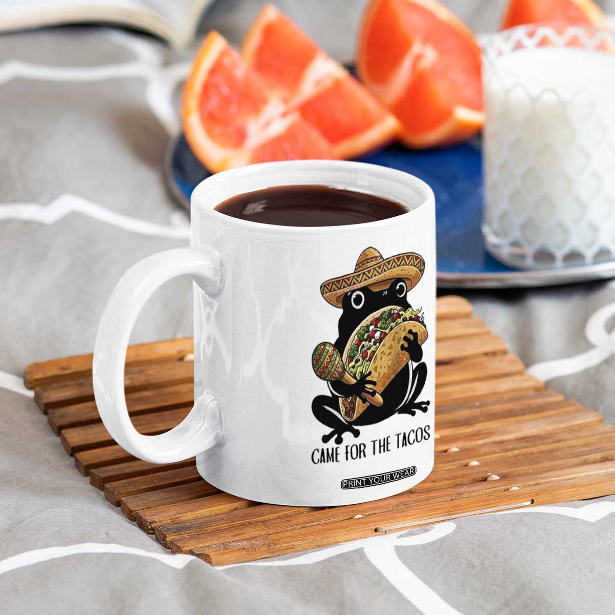 Grumpy Frog Cinco De Mayo Coffee Mug Came For The Tacos TS12 Print Your Wear