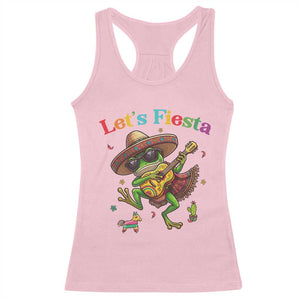 Funny Cinco De Mayo Frog Playing Guitar Racerback Tank Top Lets Fiesta TS12 Light Pink Print Your Wear