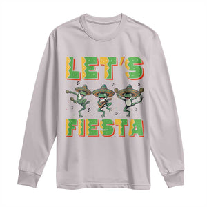 Funny Mariachi Frog Guitar Fiesta Long Sleeve Shirt Cinco De Mayo Gift TS12 Ice Gray Print Your Wear