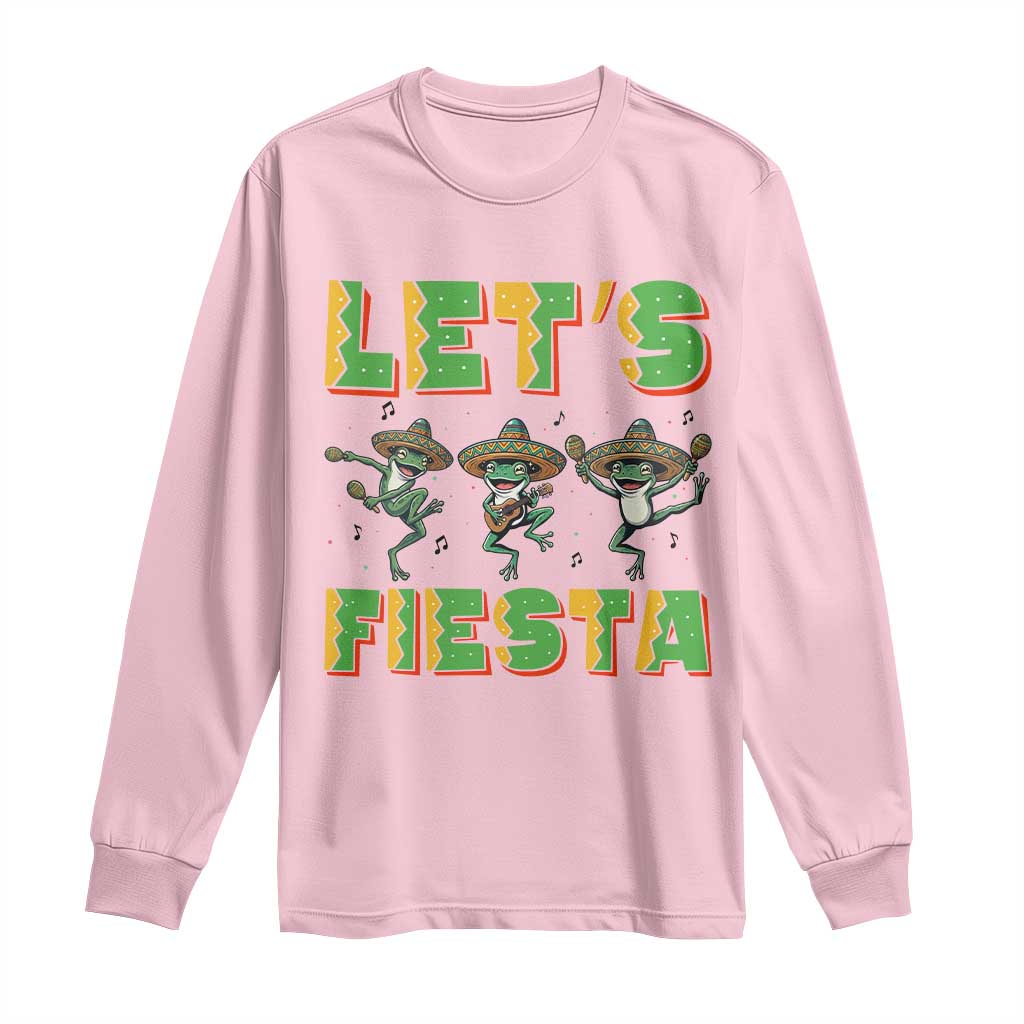 Funny Mariachi Frog Guitar Fiesta Long Sleeve Shirt Cinco De Mayo Gift TS12 Light Pink Print Your Wear