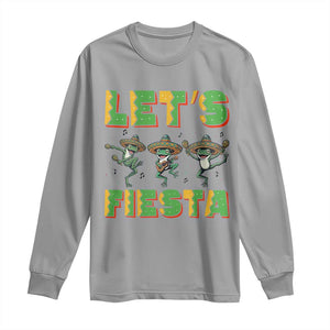 Funny Mariachi Frog Guitar Fiesta Long Sleeve Shirt Cinco De Mayo Gift TS12 Sport Gray Print Your Wear