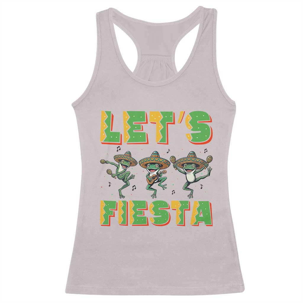 Funny Mariachi Frog Guitar Fiesta Racerback Tank Top Cinco De Mayo Gift TS12 Ice Gray Print Your Wear