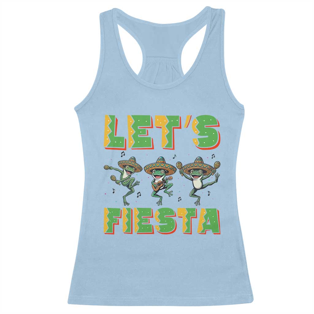 Funny Mariachi Frog Guitar Fiesta Racerback Tank Top Cinco De Mayo Gift TS12 Light Blue Print Your Wear