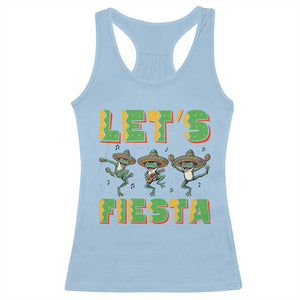 Funny Mariachi Frog Guitar Fiesta Racerback Tank Top Cinco De Mayo Gift TS12 Light Blue Print Your Wear