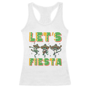 Funny Mariachi Frog Guitar Fiesta Racerback Tank Top Cinco De Mayo Gift TS12 White Print Your Wear