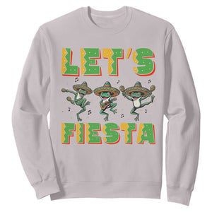 Funny Mariachi Frog Guitar Fiesta Sweatshirt Cinco De Mayo Gift TS12 Ice Gray Print Your Wear