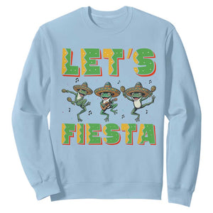 Funny Mariachi Frog Guitar Fiesta Sweatshirt Cinco De Mayo Gift TS12 Light Blue Print Your Wear