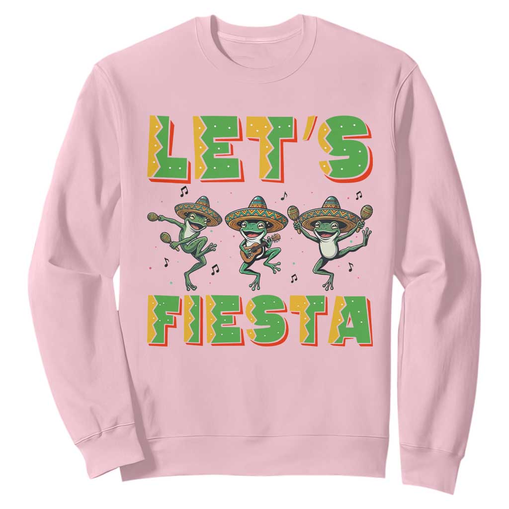 Funny Mariachi Frog Guitar Fiesta Sweatshirt Cinco De Mayo Gift TS12 Light Pink Print Your Wear