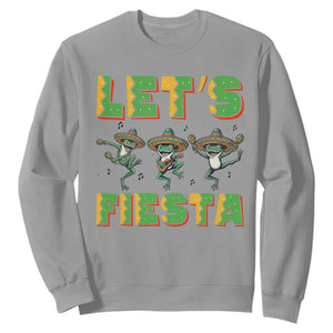 Funny Mariachi Frog Guitar Fiesta Sweatshirt Cinco De Mayo Gift TS12 Sport Gray Print Your Wear