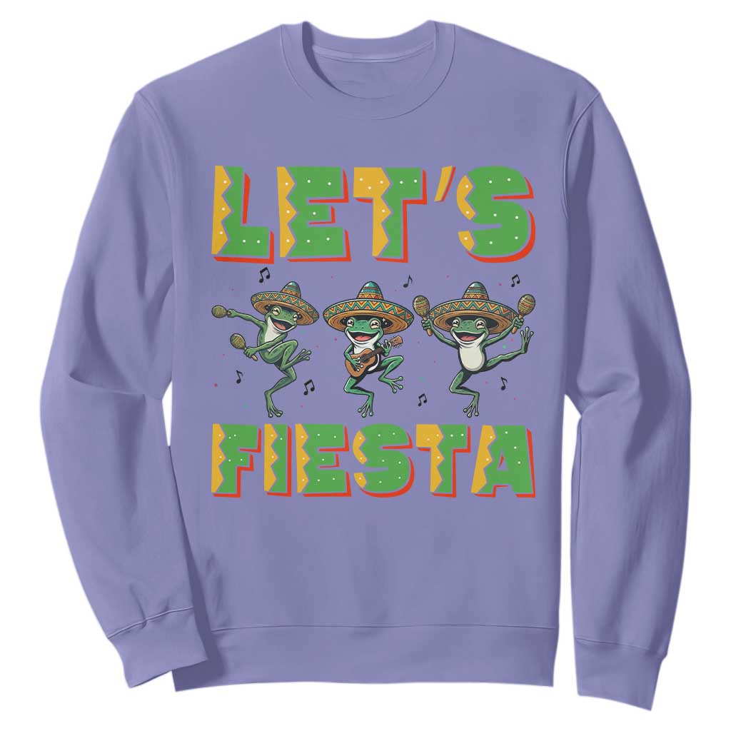 Funny Mariachi Frog Guitar Fiesta Sweatshirt Cinco De Mayo Gift TS12 Violet Print Your Wear