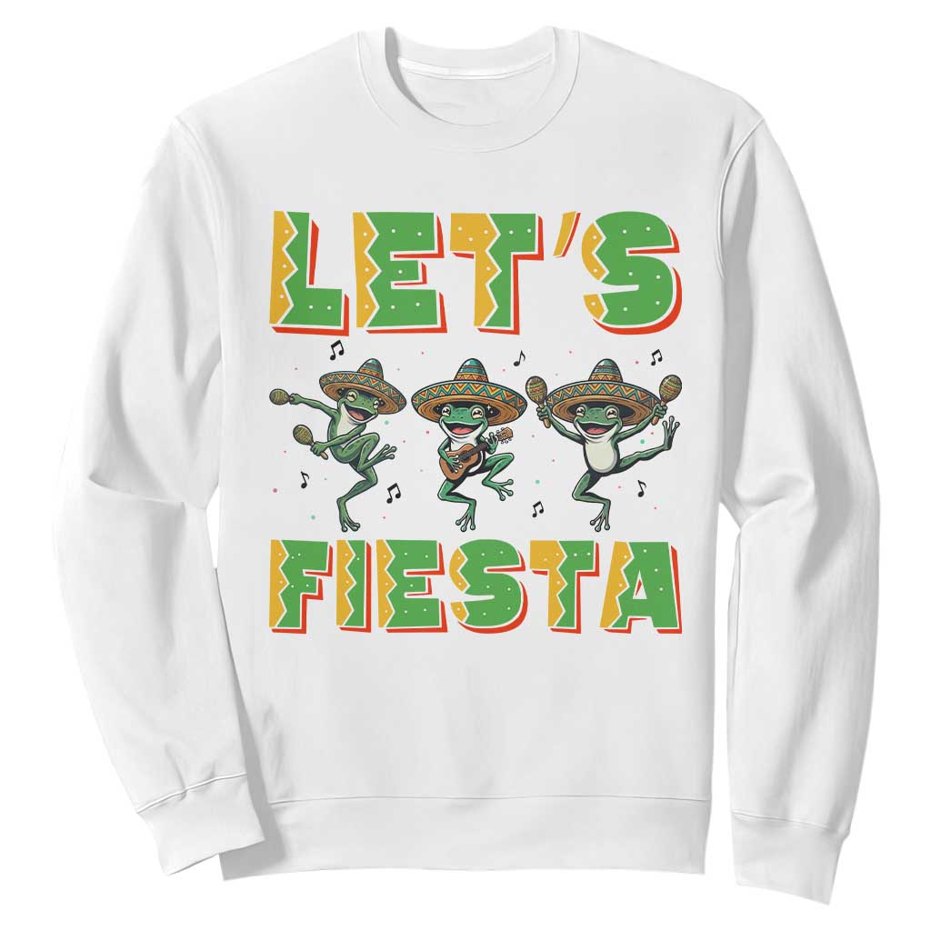Funny Mariachi Frog Guitar Fiesta Sweatshirt Cinco De Mayo Gift TS12 White Print Your Wear