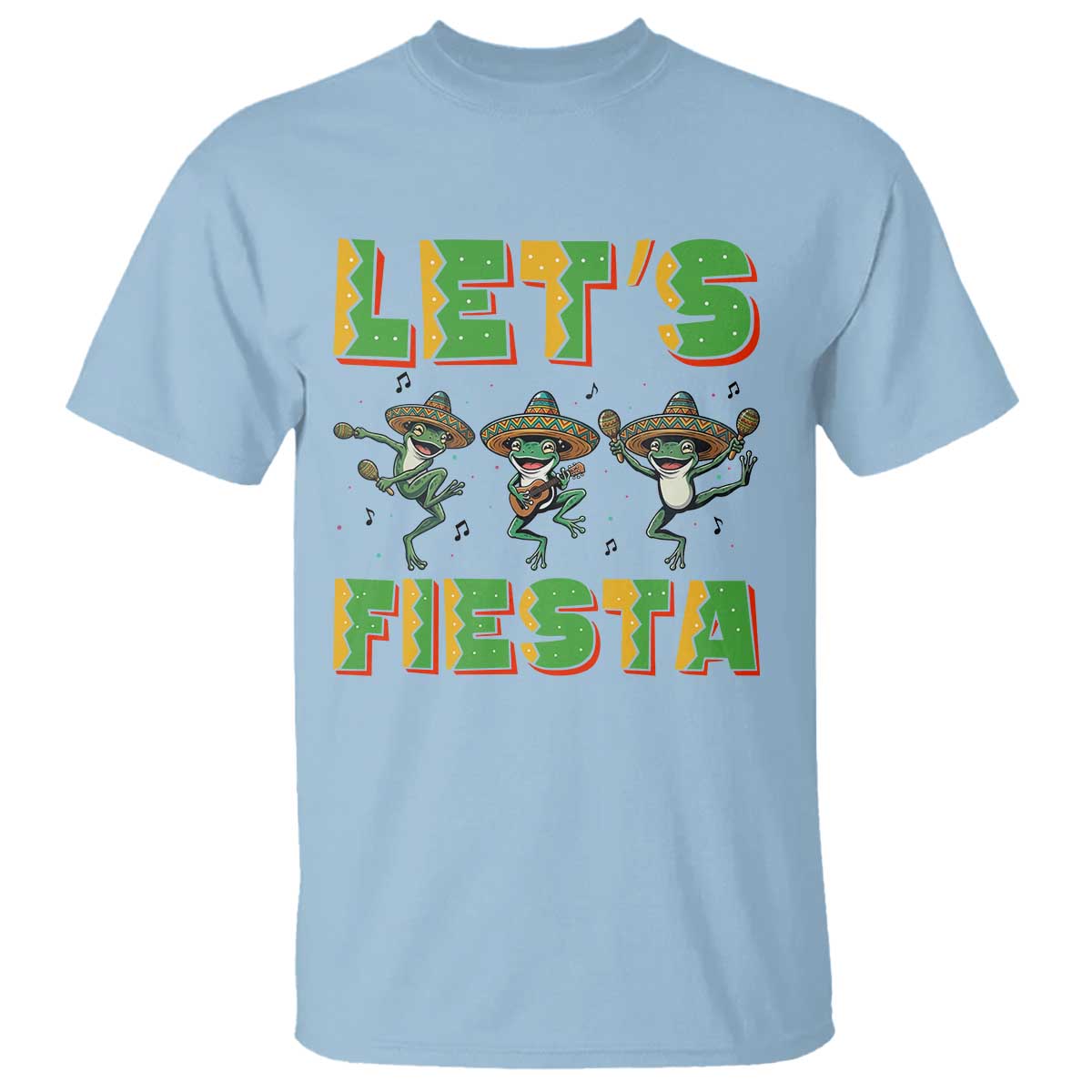 Funny Mariachi Frog Guitar Fiesta T Shirt Cinco De Mayo Gift TS12 Light Blue Print Your Wear