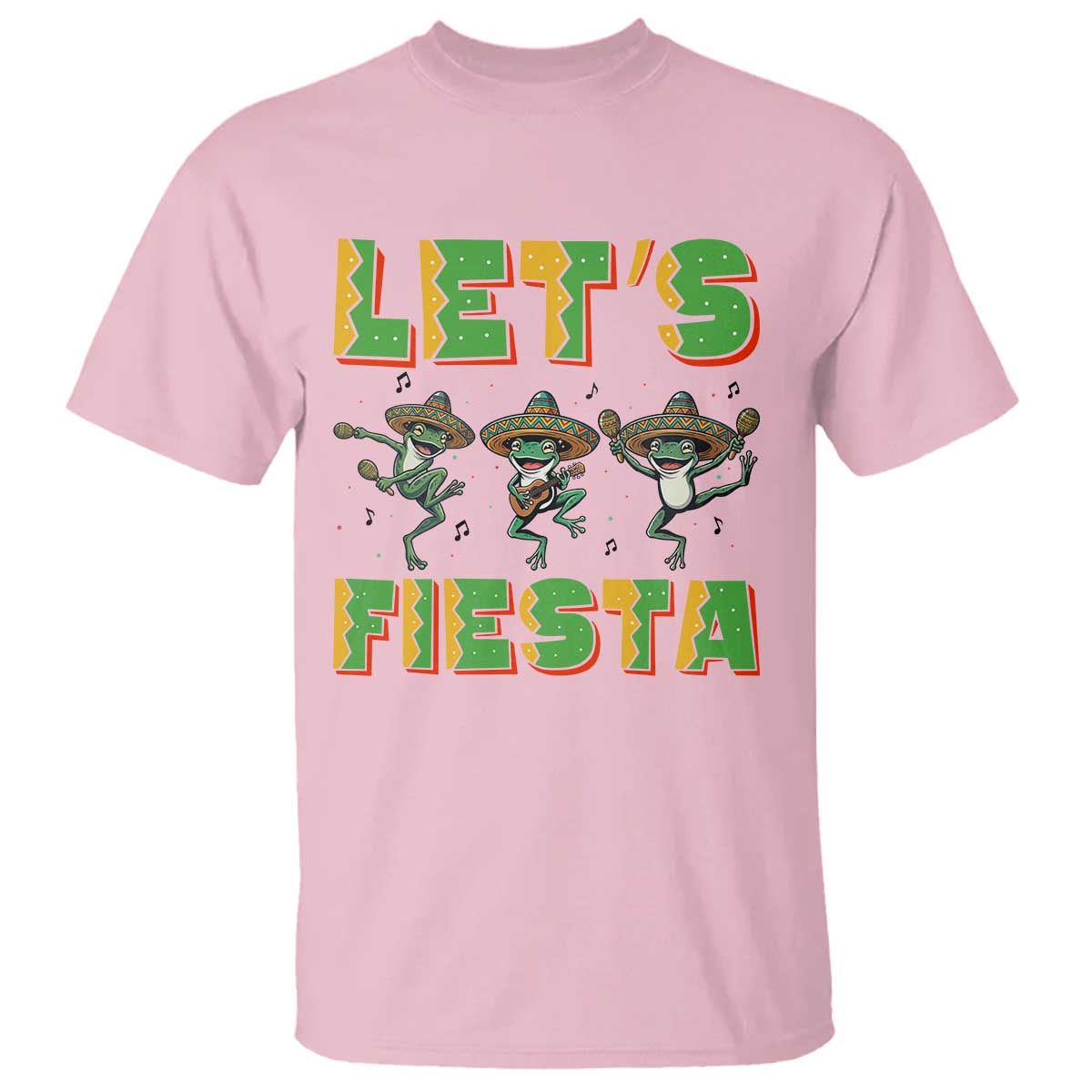 Funny Mariachi Frog Guitar Fiesta T Shirt Cinco De Mayo Gift TS12 Light Pink Print Your Wear