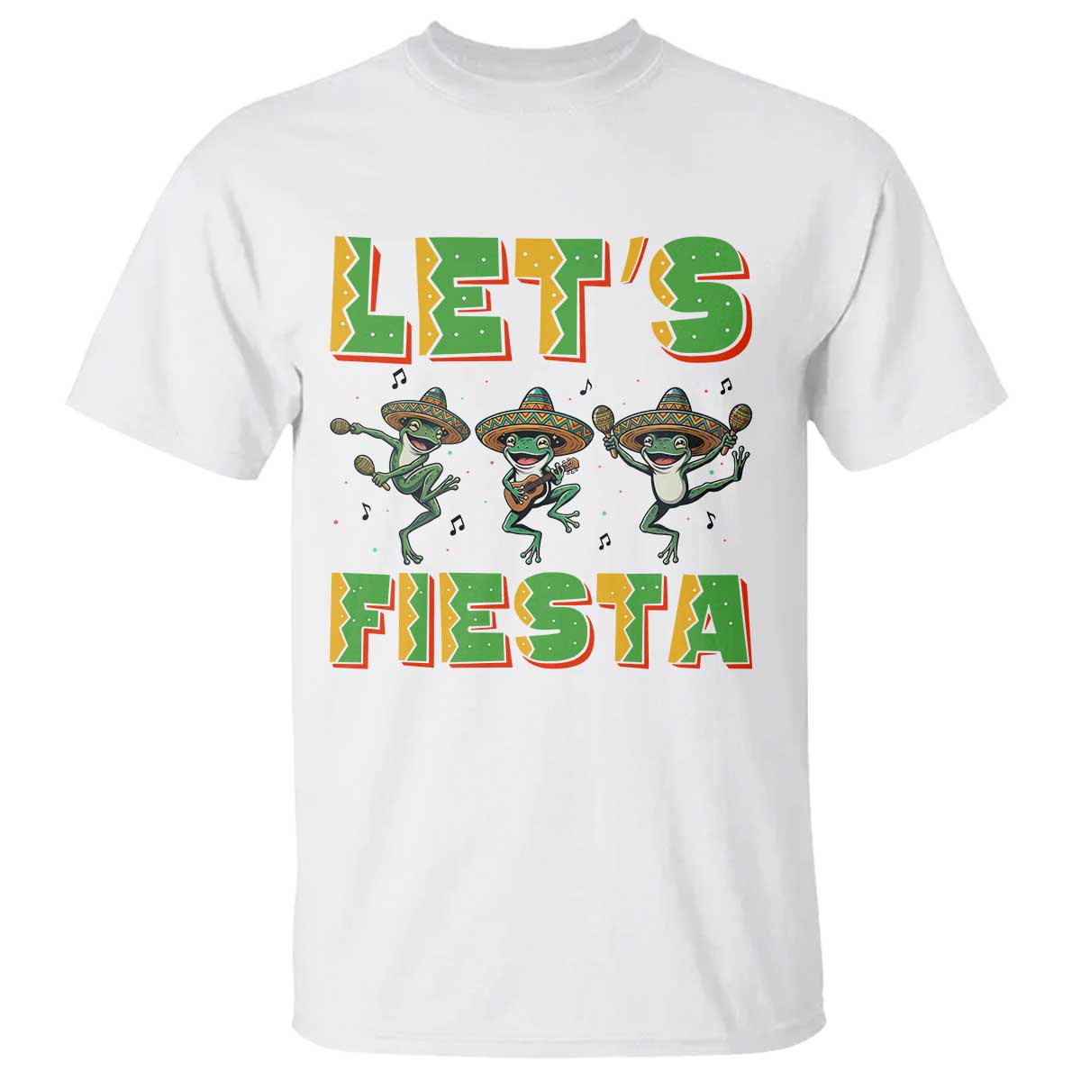 Funny Mariachi Frog Guitar Fiesta T Shirt Cinco De Mayo Gift TS12 White Print Your Wear