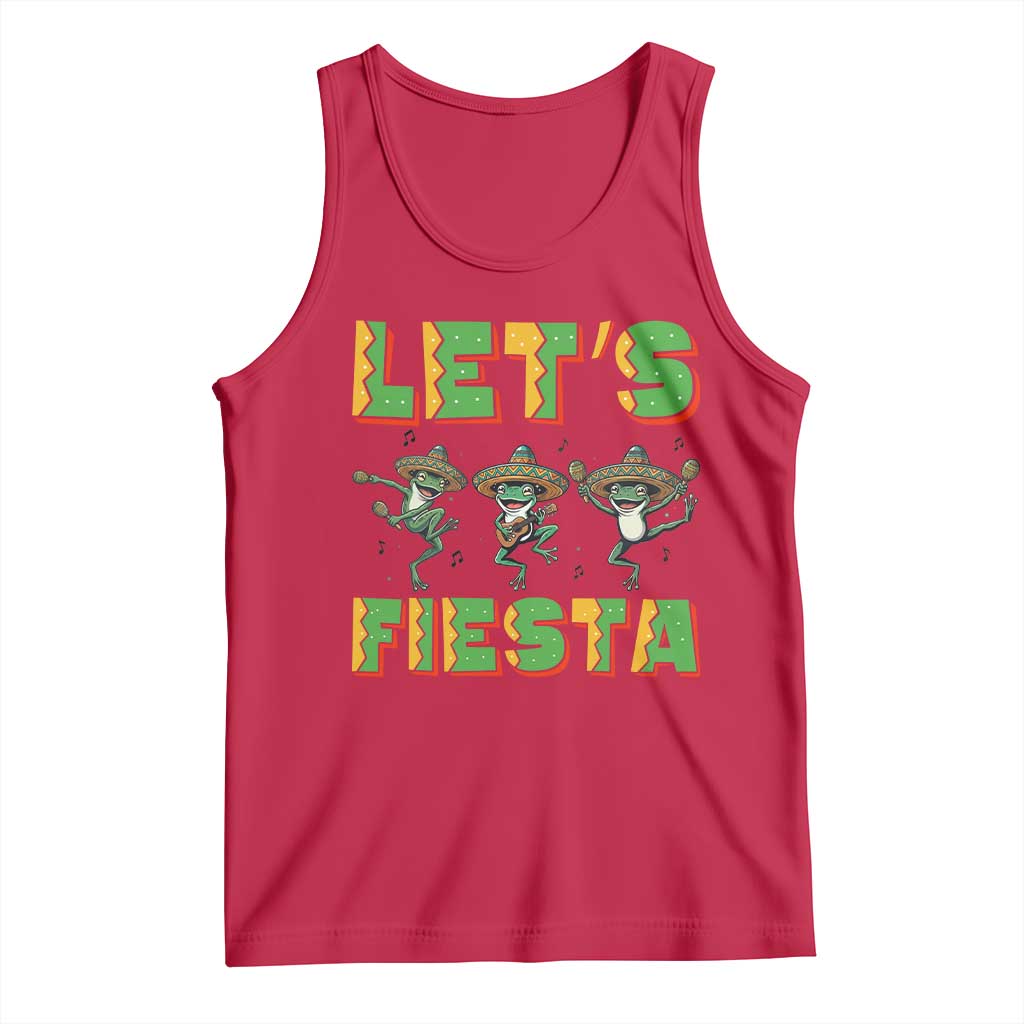 Funny Mariachi Frog Guitar Fiesta Tank Top Cinco De Mayo Gift TS12 Red Print Your Wear