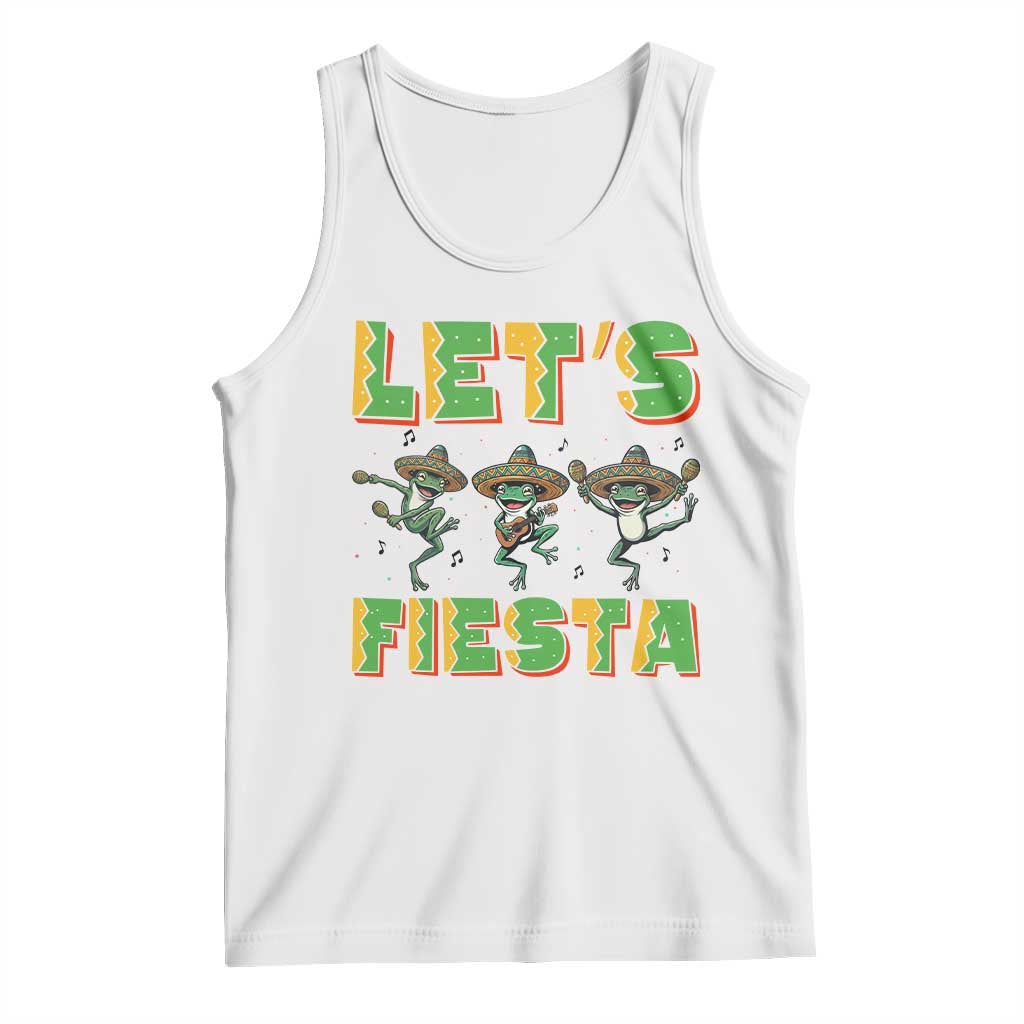 Funny Mariachi Frog Guitar Fiesta Tank Top Cinco De Mayo Gift TS12 White Print Your Wear