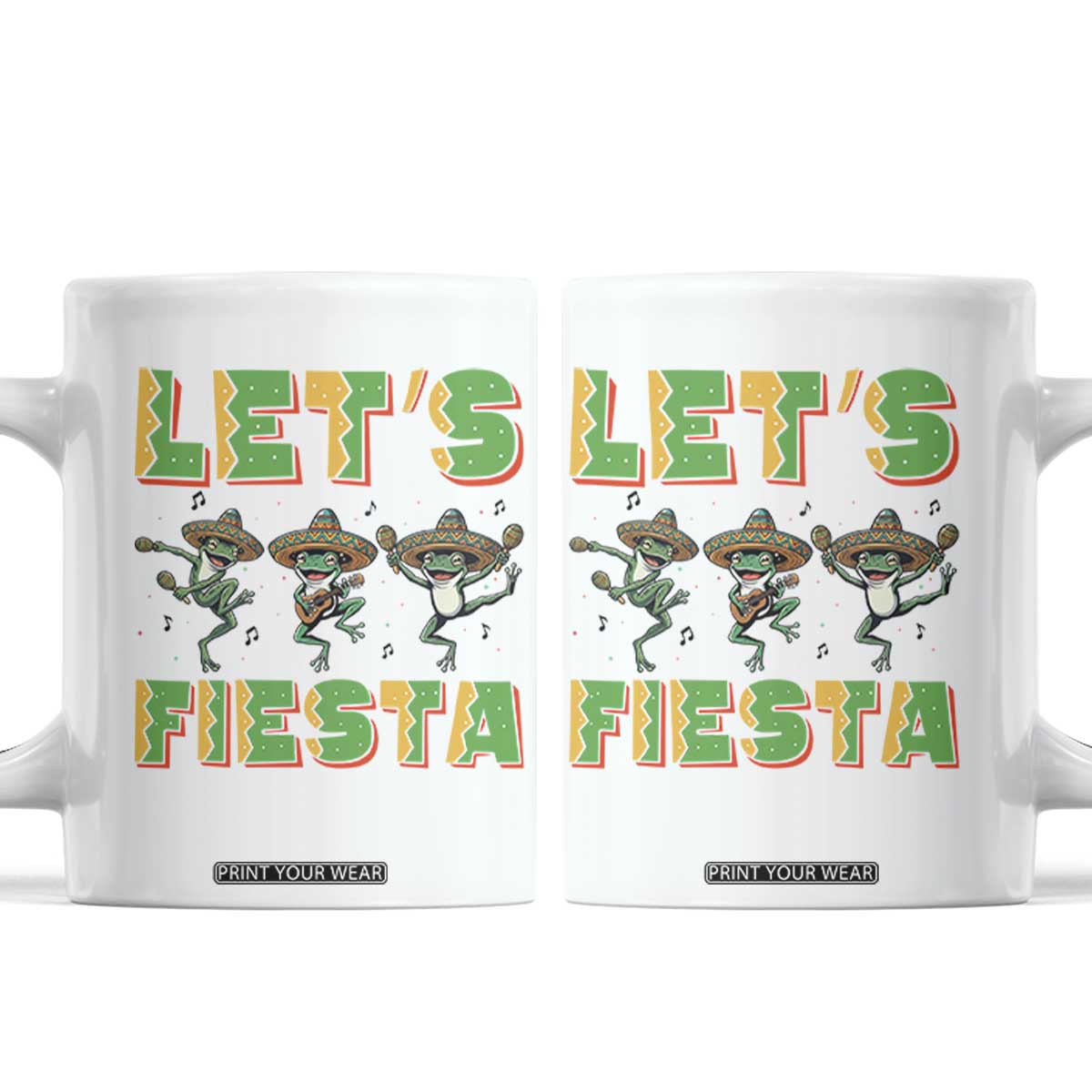 Funny Mariachi Frog Guitar Fiesta Coffee Mug Cinco De Mayo Gift TS12 White Print Your Wear