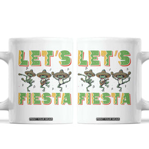 Funny Mariachi Frog Guitar Fiesta Coffee Mug Cinco De Mayo Gift TS12 White Print Your Wear