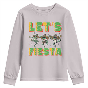 Funny Mariachi Frog Guitar Fiesta Youth Sweatshirt Cinco De Mayo Gift TS12 Ice Gray Print Your Wear