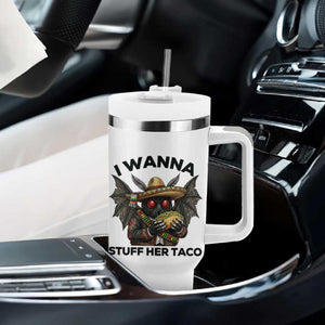 Funny Cinco De Mayo Mothman Tumbler With Handle I Wanna Stuff Her Taco TS12 Print Your Wear