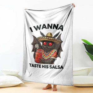 Funny Cinco De Mayo Mothman Throw Blanket I Wanna Taste His Salsa TS12 Print Your Wear