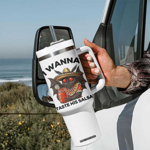 Funny Cinco De Mayo Mothman Tumbler With Handle I Wanna Taste His Salsa TS12 Print Your Wear